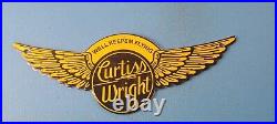 Vintage Curtiss Electric Propellers Porcelain Aviation Service Gas Pump Sign
