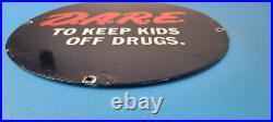 Vintage DARE Sign Porcelain General Store Drugs Gas Pump Plate Sign