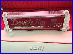 Vintage DOUBLE KAY NUTS Light-Up Art Deco Advertising Sign