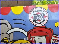 Vintage DX Diamond Motor Oil Sign Dumbo Gasoline Outboard Pump Porcelain Sign Vintage DX Diamond Motor Oil Sign Dumbo Gasoline Outboard Pump Porcelain Sign