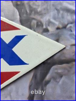 Vintage DX Gasoline Porcelain Sign 9 X 5.5