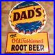 Vintage-Dad-s-Root-Beer-Embossed-Tin-Litho-Key-Hole-28-Advertising-Sign-Rare-01-as