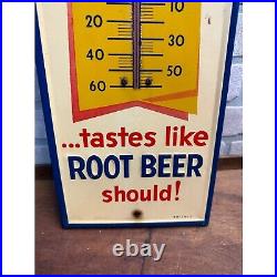 Vintage Dad's Root Beer Metal Thermometer Advertising Soda Sign 27