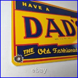 Vintage Dad's Root Beer Sign Old Fashioned Beverage Store Gas Oil Pump Sign