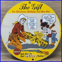 Vintage Daisy Bb Gun Porcelain Sign Dealership Air Rifle Gas Motor Oil Pistol