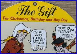 Vintage Daisy Bb Gun Porcelain Sign Dealership Air Rifle Gas Motor Oil Pistol