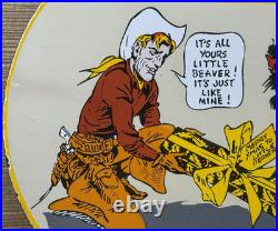 Vintage Daisy Bb Gun Porcelain Sign Dealership Air Rifle Gas Motor Oil Pistol