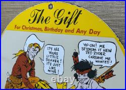 Vintage Daisy Bb Gun Porcelain Sign Dealership Air Rifle Gas Motor Oil Pistol