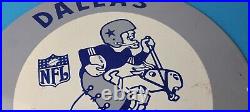 Vintage Dallas Cowboys Porcelain Sign Football NFL Gas Pump Service Sign