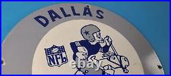 Vintage Dallas Cowboys Porcelain Sign Football NFL Gas Pump Service Sign