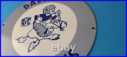 Vintage Dallas Cowboys Porcelain Sign Football NFL Gas Pump Service Sign