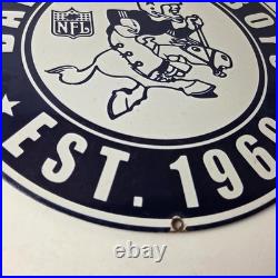 Vintage Dallas Cowboys Porcelain Sign Texas Football NFL Gas Pump Sign