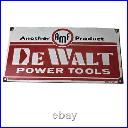 Vintage DeWalt Tools Porcelain Sign Auto Klein Tools Mechanic Garage Shop Sign