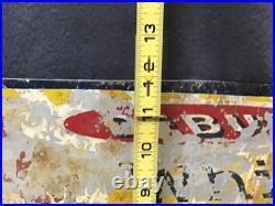Vintage Debus White Enriched Bread Advertising Sign 2 sided Rare original