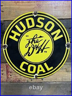 Vintage Delaware & Hudson Porcelain Sign Train Railway Line Coal Locomotive 12
