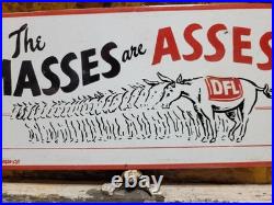 Vintage Democratic Party Porcelain Sign Rare Old Political Republican President