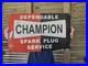Vintage-Dependable-Champion-Spark-Plug-Service-Porcelain-Sign-Appx-16-X-9-5-01-sx