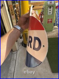 Vintage Design Standard Gasoline Porcelain 15 Curved Sign