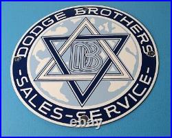Vintage Dodge Brothers Porcelain Gas Oil Automobile Sales & Service Dealer Sign
