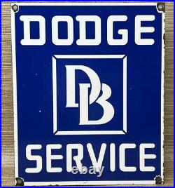 Vintage Dodge Brothers Porcelain Sign Gas Station Pump Plate Motor Oil Gasoline