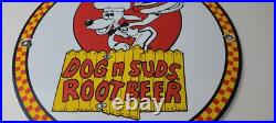Vintage Dog n Suds Sign Root Beer & Hot Dogs Advertising Porcelain Sign