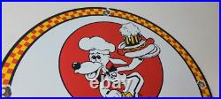 Vintage Dog n Suds Sign Root Beer & Hot Dogs Advertising Porcelain Sign