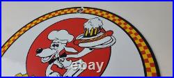 Vintage Dog n Suds Sign Root Beer & Hot Dogs Advertising Porcelain Sign