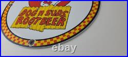 Vintage Dog n Suds Sign Root Beer & Hot Dogs Advertising Porcelain Sign