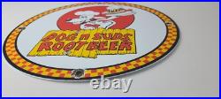Vintage Dog n Suds Sign Root Beer & Hot Dogs Advertising Porcelain Sign