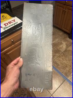 Vintage Double Dot Pepsi Cola Tin Tacker Sign 1930 Drink Pepsi 5¢ Refreshing