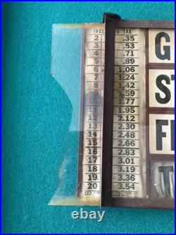 Vintage Double Sided Gasoline Price Sign