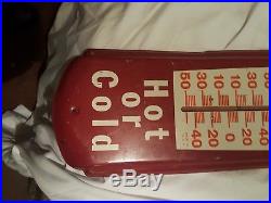 Vintage Dr Pepper Drink Soda Pop Cola Advertising Metal Thermometer Sign Rare