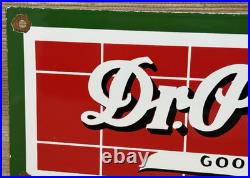 Vintage Dr Pepper Porcelain Sign Gas Station Pump Plate Dew Pepsi Oil Coca Cola