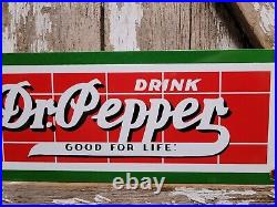 Vintage Dr Pepper Porcelain Sign Soda Beverage Advertising Drink Food Gas Oil