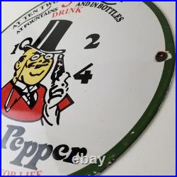 Vintage Dr Pepper Sign Porcelain Soda Cola Beverage Gas Service Station Sign