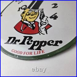 Vintage Dr Pepper Sign Porcelain Soda Cola Beverage Gas Service Station Sign