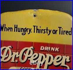 Vintage Dr Pepper Sign with Thermometer