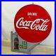 Vintage-Drink-Coca-Cola-Ice-Cold-Double-Sided-Flange-Sign-Metal-A-M-4-51-01-cacd