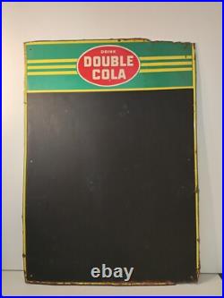 Vintage Drink Double Cola Chalkboard Advertising Sign Colorful 27.5 X 19.5 Vintage Drink Double Cola Chalkboard Advertising Sign Colorful 27.5 X 19.5