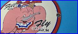 Vintage Dumbo Gas Motor Oil Plate DX Diamond Gasoline Porcelain Walt Disney Sign