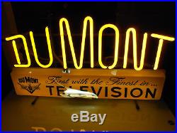 Vintage Dumont TV advertising Neon sign