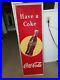 Vintage-Early-Coca-Cola-Soda-Pop-Metal-embossed-Coke-Sign-54X18-Have-A-Coke-01-clhm