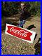 Vintage-Early-RARE-Coca-Cola-Soda-Pop-Metal-Fishtail-Sled-Sign-Coke-68X24-WOW-01-cr