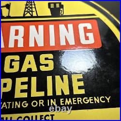 Vintage Enameled Warren Petroleum Gas Pipeline Sign 12