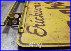 Vintage Erickson's Sunbeam Bread Bakery Store Sign Double Sided Metal 30 X 20