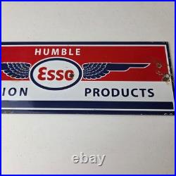 Vintage Esso Gasoline Sign Humble Aviation Service Station Porcelain Gas Sign Vintage Esso Gasoline Sign Humble Aviation Service Station Porcelain Gas Sign