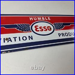 Vintage Esso Gasoline Sign Humble Aviation Service Station Porcelain Gas Sign Vintage Esso Gasoline Sign Humble Aviation Service Station Porcelain Gas Sign