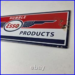 Vintage Esso Gasoline Sign Humble Aviation Service Station Porcelain Gas Sign Vintage Esso Gasoline Sign Humble Aviation Service Station Porcelain Gas Sign
