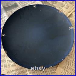 Vintage Esso Oil Drop Boy 12 Inch Convex Porcelain Enamel Sign