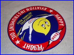 Vintage Esso Oil Drop Boy? Airplane Aviation Porcelain Metal Gasoline Oil Sign